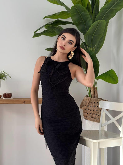 Rochie Lers cu detalii florale