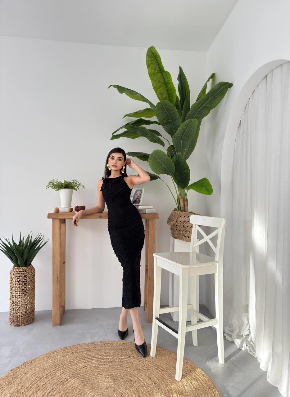 Rochie Lers cu detalii florale