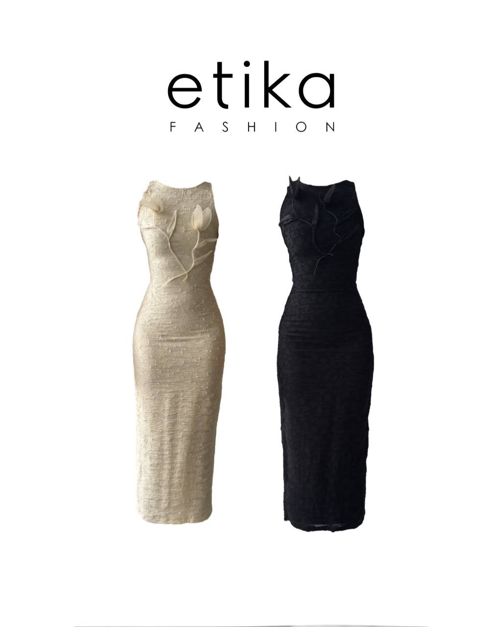 Rochie Lers cu detalii florale