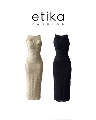 Rochie Lers cu detalii florale