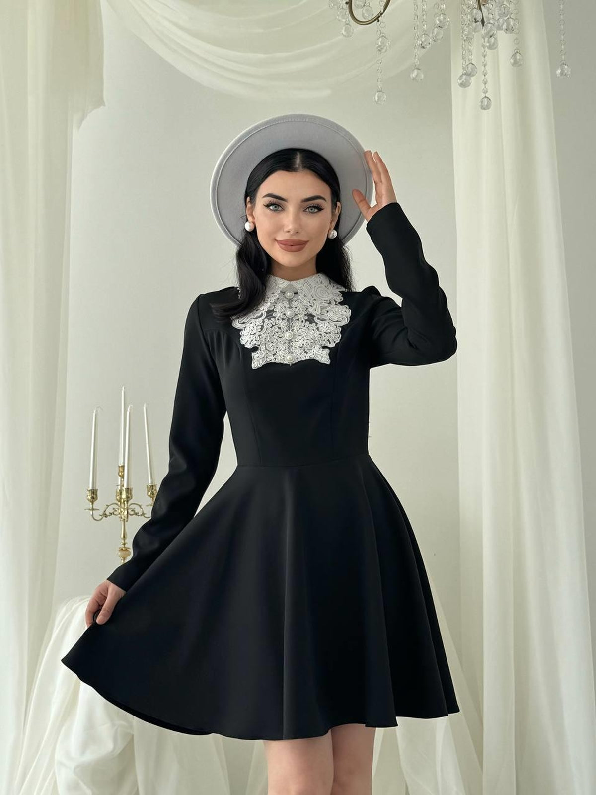 Rochie cu Detalii din Dantelă Leye