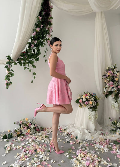 Rochie Lyro brodată cu flori
