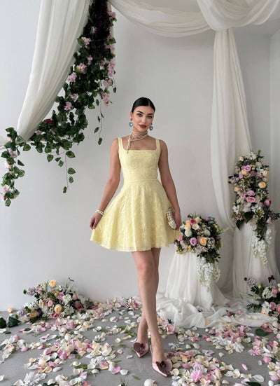 Rochie Lyro cu broderie florală