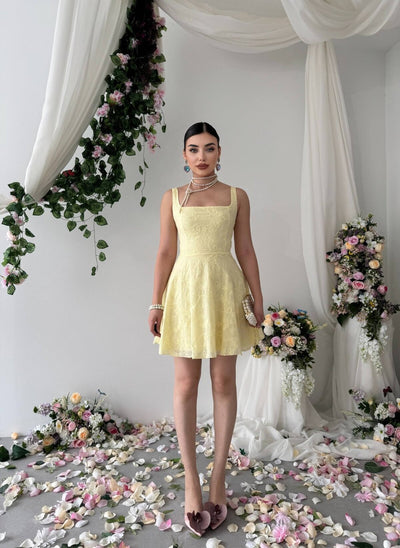 Rochie Lyro cu broderie florală