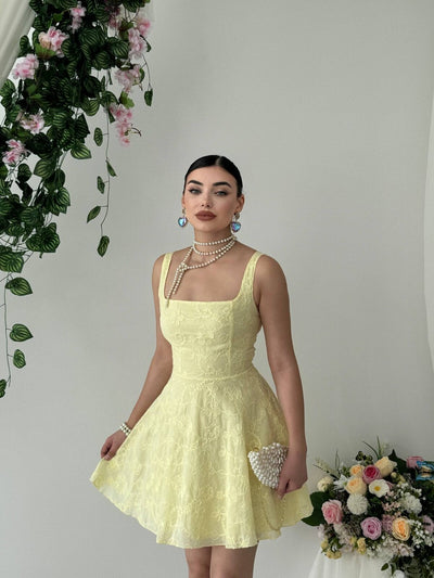 Rochie Lyro cu broderie florală