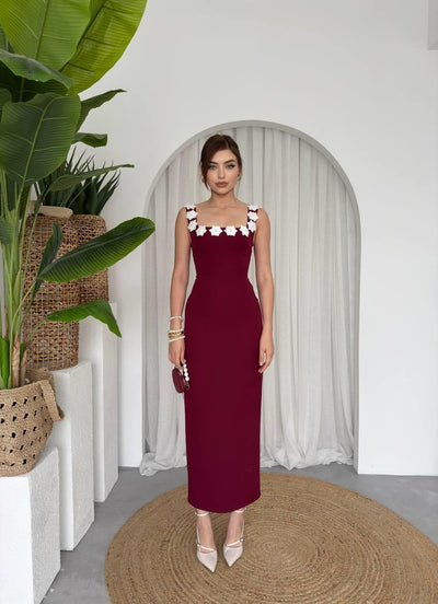 Rochie Ming cu detalii florale