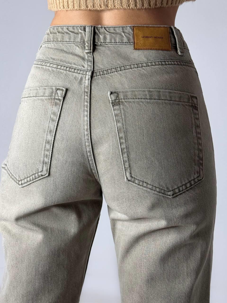 High Waist Tube Leg Ankle Length Dark Blue Jean Pants