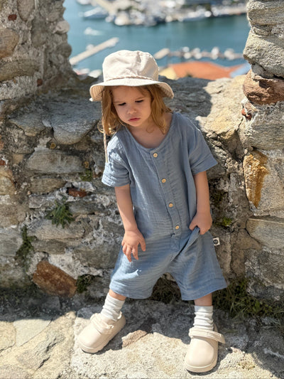 Müslin Bebek Tulum | 6 Ay–3 Yaş | Kız Ve Erkek | RG Brand | RG319 - MAVİ