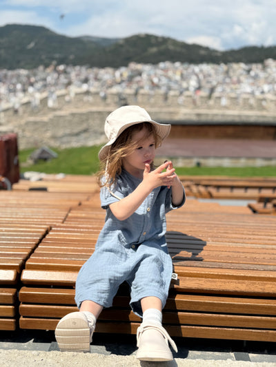Müslin Bebek Tulum | 6 Ay–3 Yaş | Kız Ve Erkek | RG Brand | RG319 - MAVİ