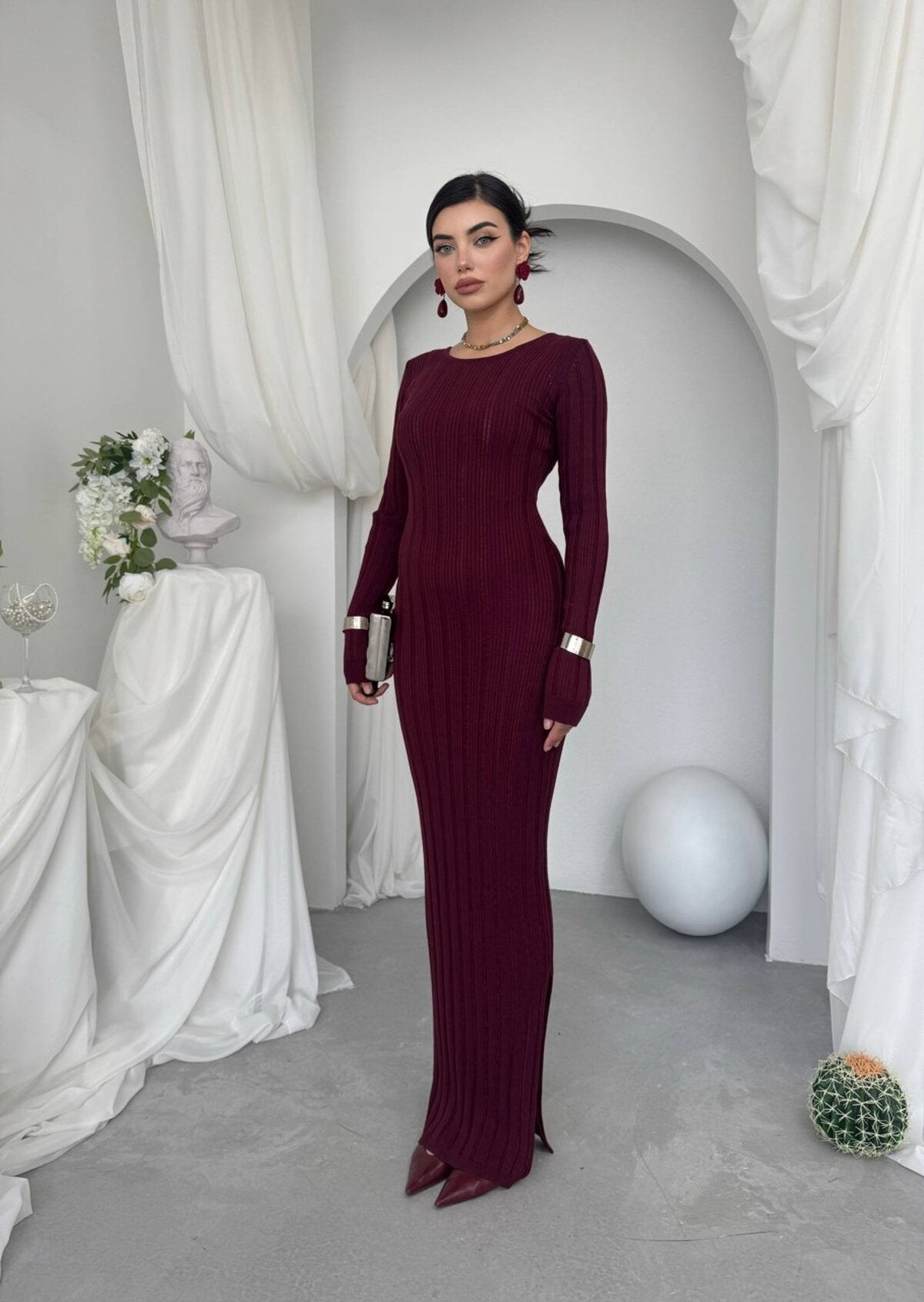 Rochie Olersan cu nod la spate