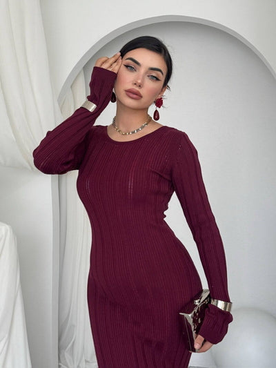 Olersan Sırt Bağlama Detaylı Elbise