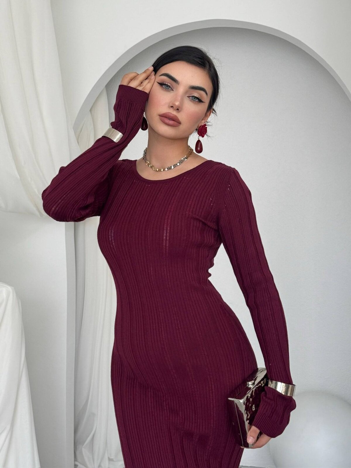 Rochie Olersan cu nod la spate
