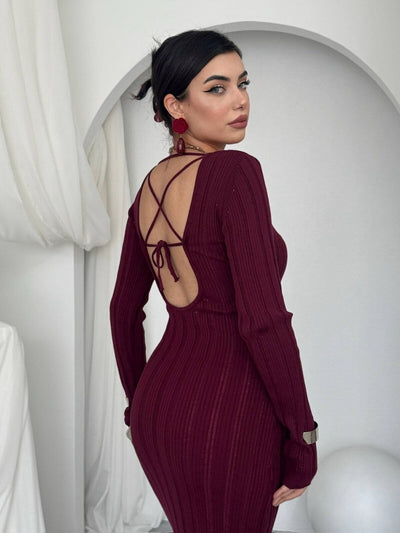 Rochie Olersan cu nod la spate