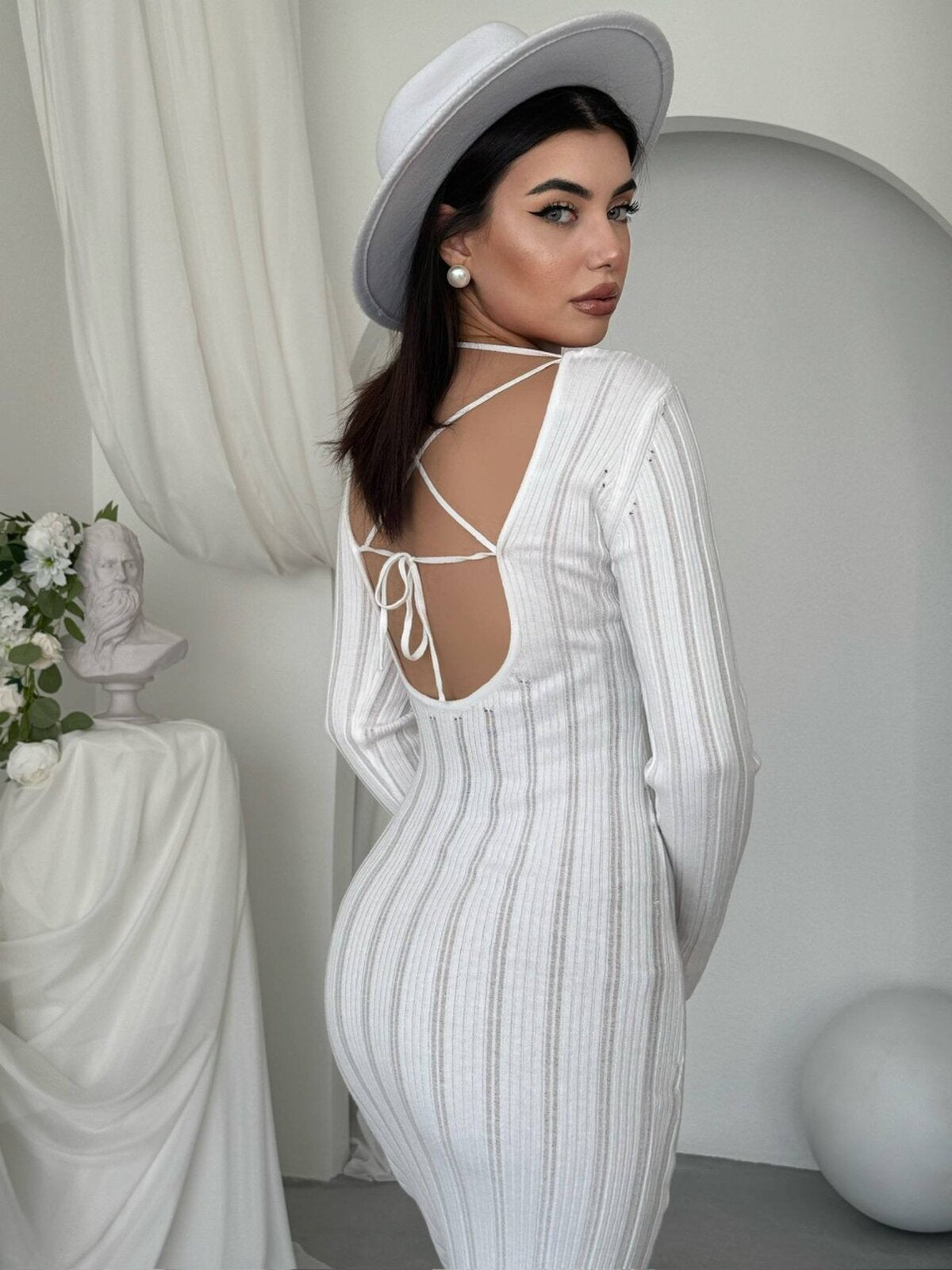 Rochie Olersan cu nod la spate