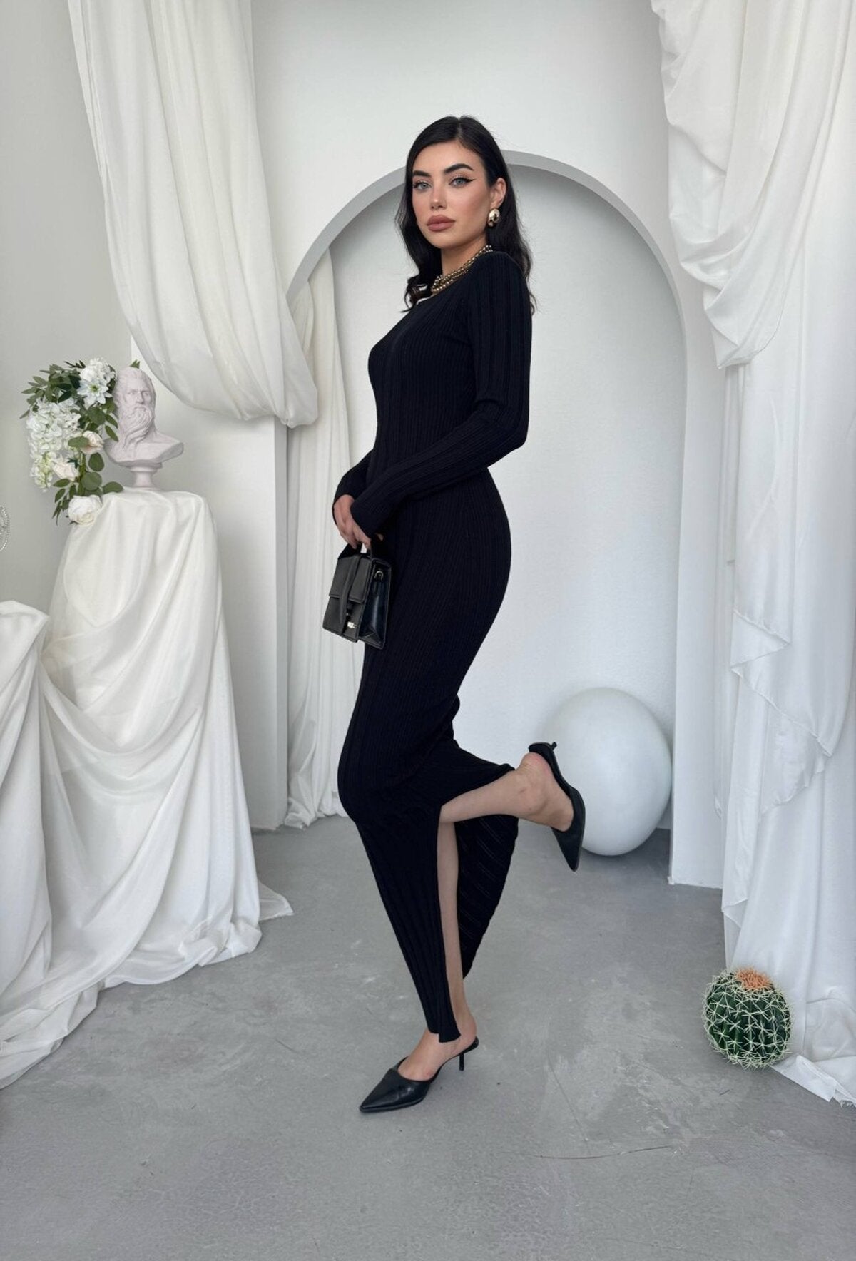 Rochie Olersan cu nod la spate