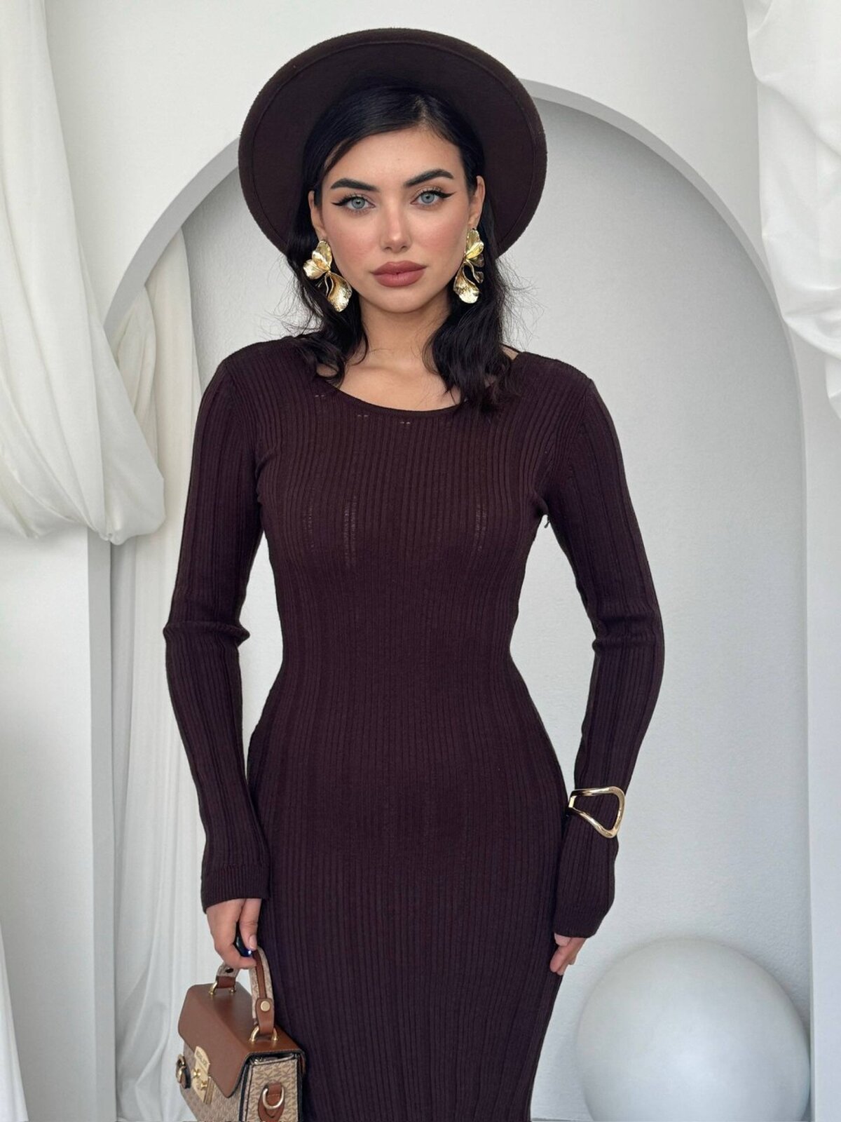 Rochie Olersan cu nod la spate