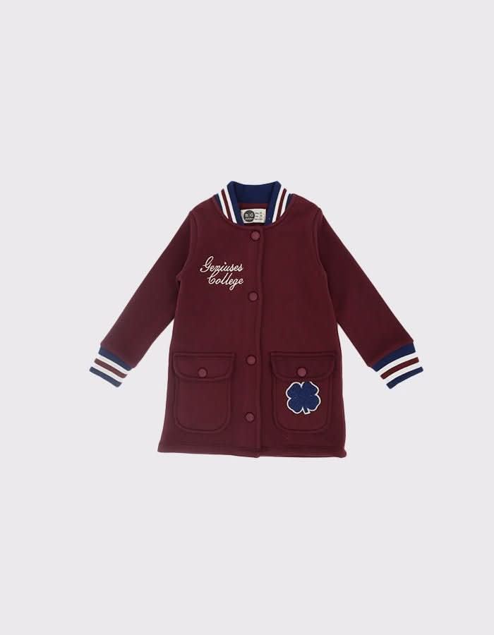 Kız Çocuk Önden Çıtçıtlı Kolej Ceketi | 3–9 Yaş | RG Brand | RG1497 - BORDO