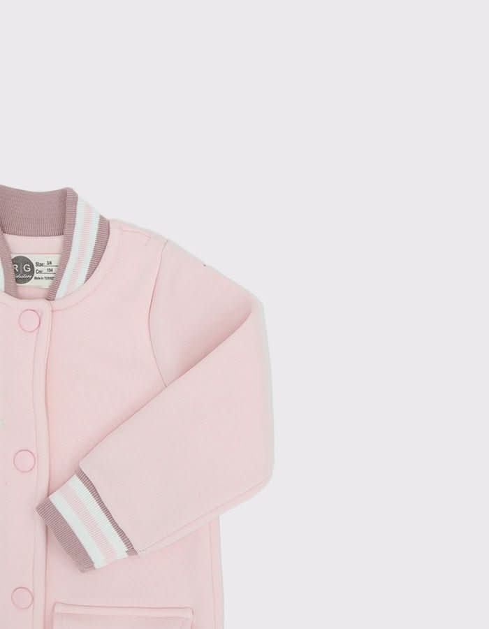 Kız Çocuk Önden Çıtçıtlı Kolej Ceketi | 3–9 Yaş | RG Brand | RG1497 - FÜME