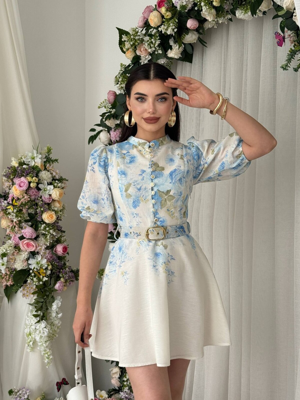 Rochie din Pană cu Detaliu Curea