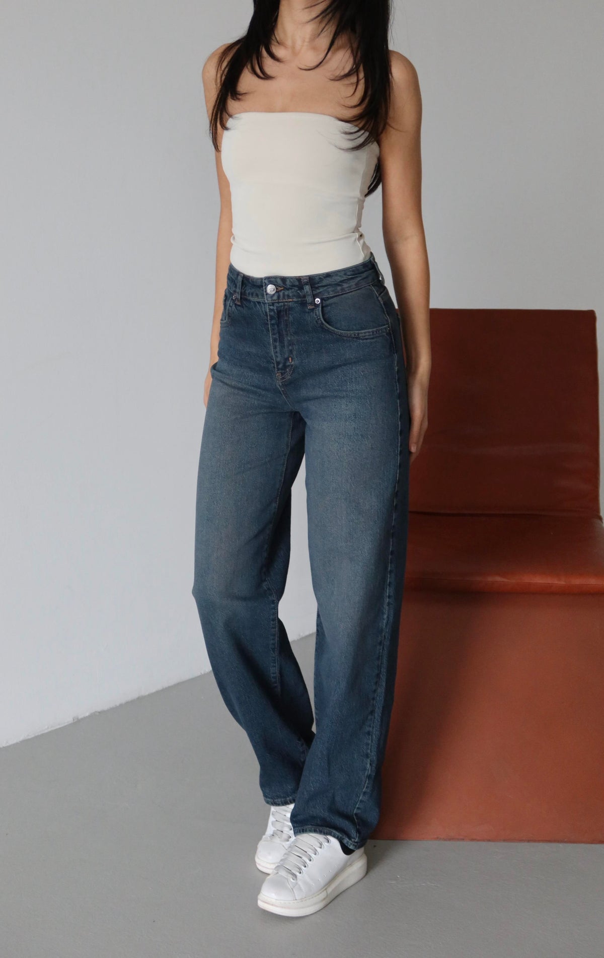 Pantalon Jean Maro Tint Talie Înaltă Cupa Semi-Balon