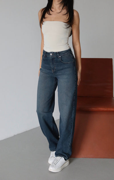 Pantalon Jean Maro Tint Talie Înaltă Cupa Semi-Balon