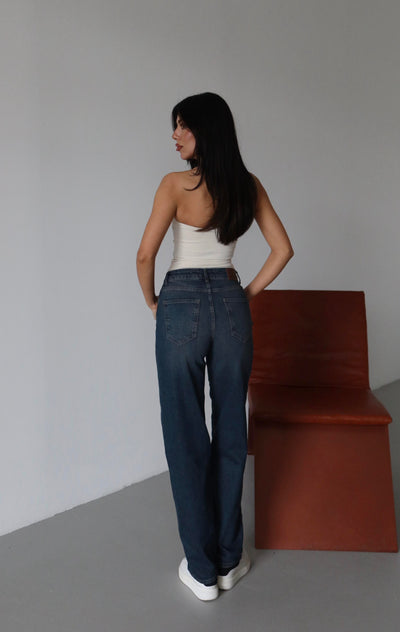 Pantalon Jean Maro Tint Talie Înaltă Cupa Semi-Balon