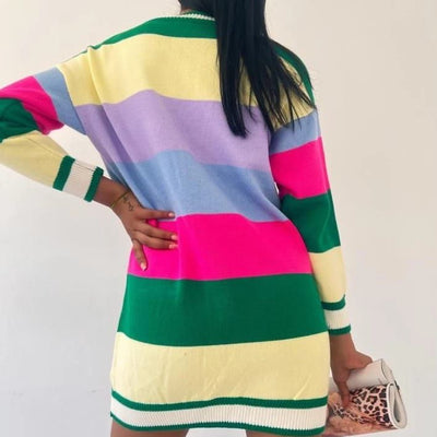 Cardigan colorat 837 - Verde