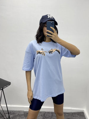 Kelebek T-Shirt - Mavi