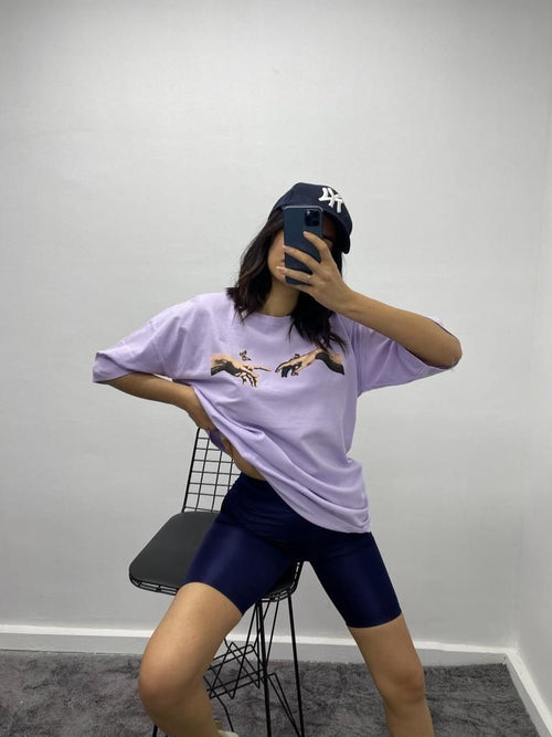 Kelebek T-Shirt - Lila