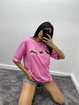 Kelebek T-Shirt - Pembe