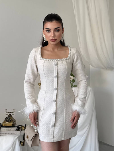 Rochie cu detaliu cu nasturi Poner
