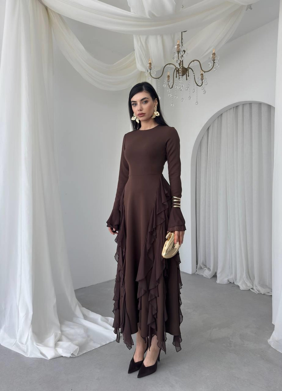 Rochie cu volane