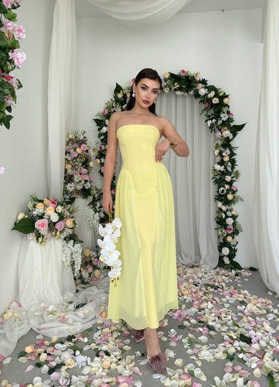 Rochie fără bretele Reny