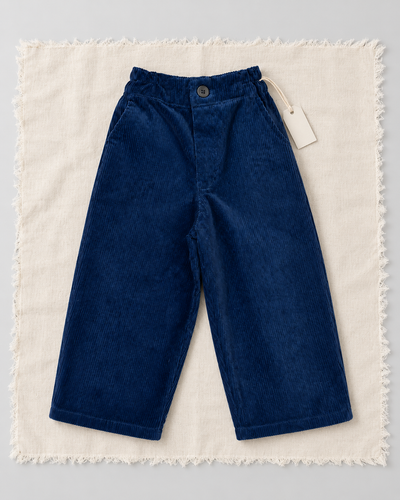 Çocuk Fitilli Kadife Pantolon | Geniş Paça | 3–9 Yaş | Lacivert, Siyah, Haki | RG1776 - HAKİ