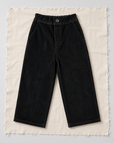 Çocuk Fitilli Kadife Pantolon | Geniş Paça | 3–9 Yaş | Lacivert, Siyah, Haki | RG1776 - HAKİ