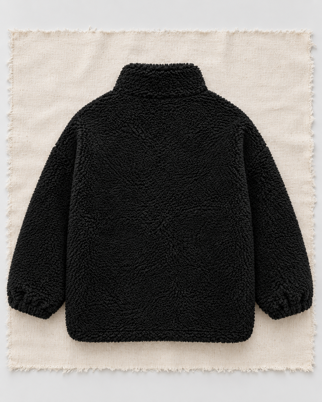 Çocuk Peluş Hırka | Fermuarlı, Kadife Kapak Cepli | 3–9 Yaş | Siyah, Taş | RG1779 - TAŞ
