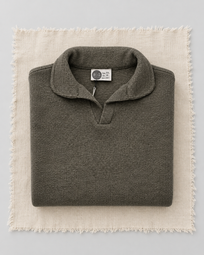 Genç Erkek Çocuk Polo Yaka Selanik Triko Kazak | 9–15 Yaş | Bej, Haki, Füme | RG3728 - FÜME