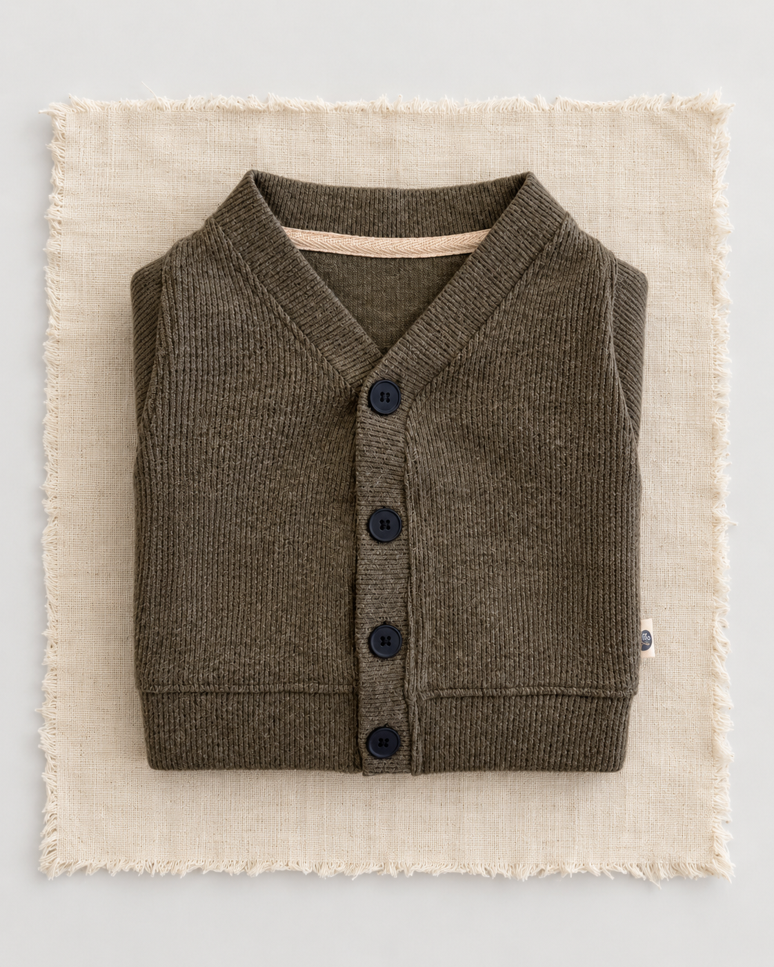 Bebek Selanik Triko Hırka | V Yaka Düğmeli | 6 Ay–4 Yaş | Bej, Haki, Füme | RG397 - HAKİ