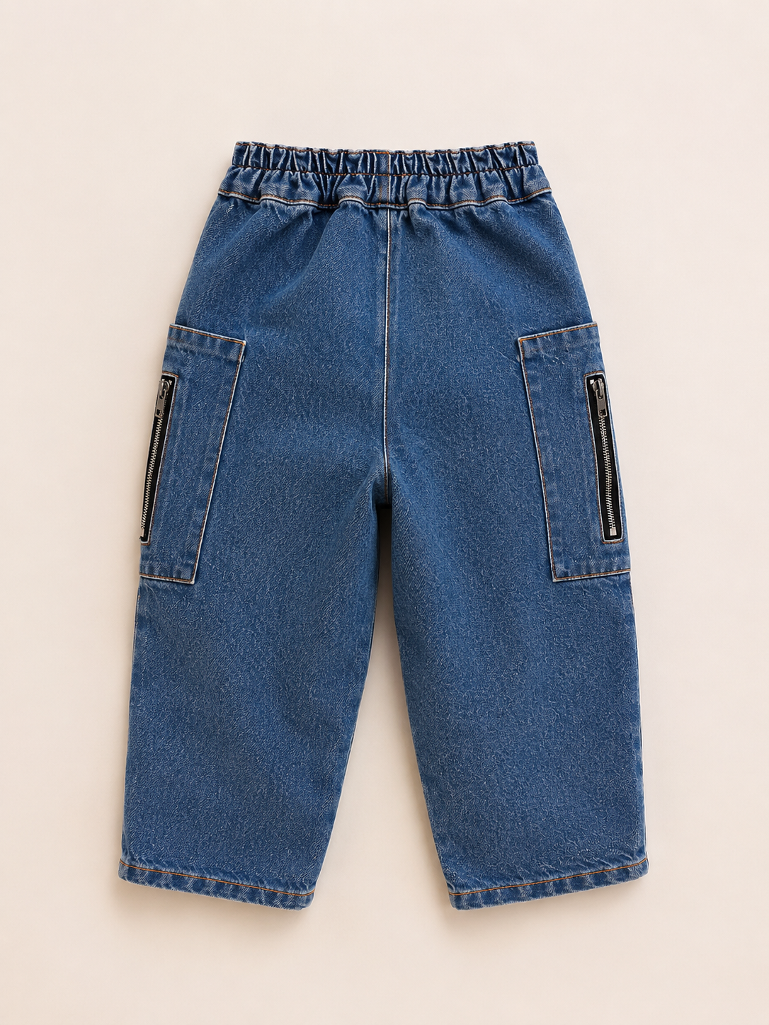 Çocuk Kargo Cepli Denim Pantolon 3–9 Yaş | RG Brand | RG1775 - MAVİ