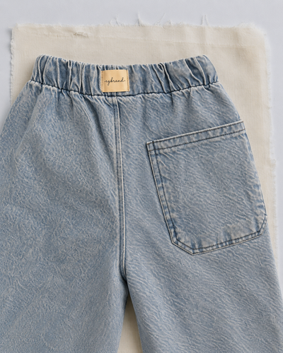 Genç Kot Pantolon | Lastikli Bel Bağcıklı | Kargo Cepli | 9–15 Yaş | Kız & Erkek | Mavi, Lacivert | RG3733 - MAVİ