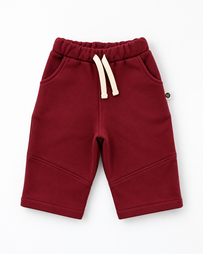 Bebek Bağcıklı Eşofman Pantolon | Cepli, Diz Dikişli | 6 Ay–4 Yaş | Siyah, Bordo | RG404 - BORDO