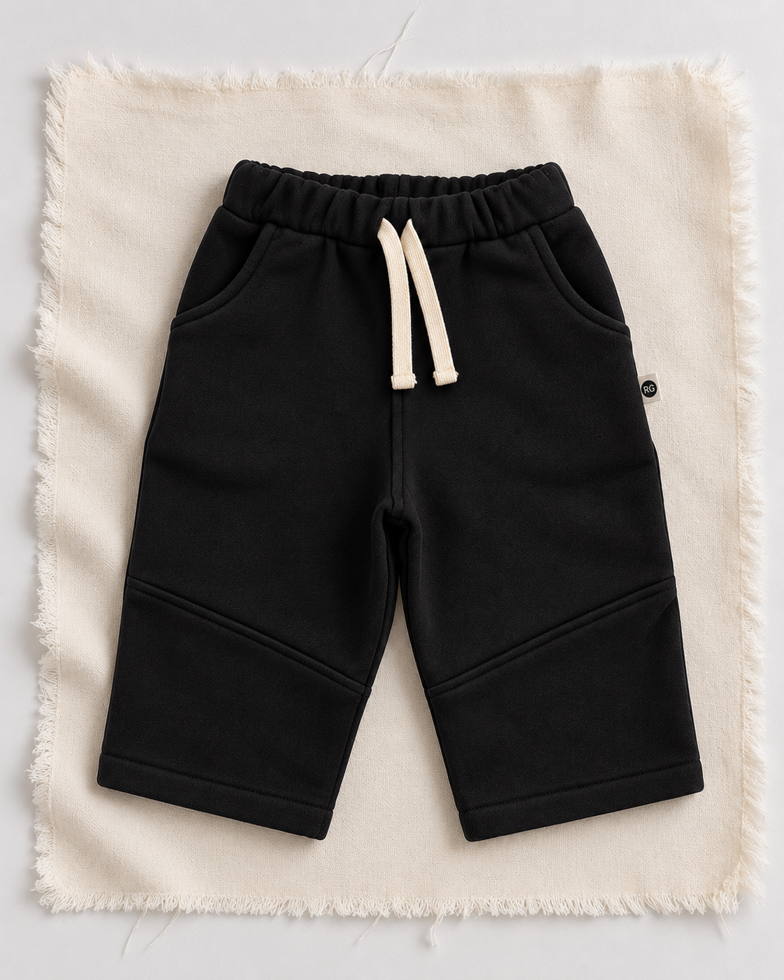 Bebek Bağcıklı Eşofman Pantolon | Cepli, Diz Dikişli | 6 Ay–4 Yaş | Siyah, Bordo | RG404 - BORDO