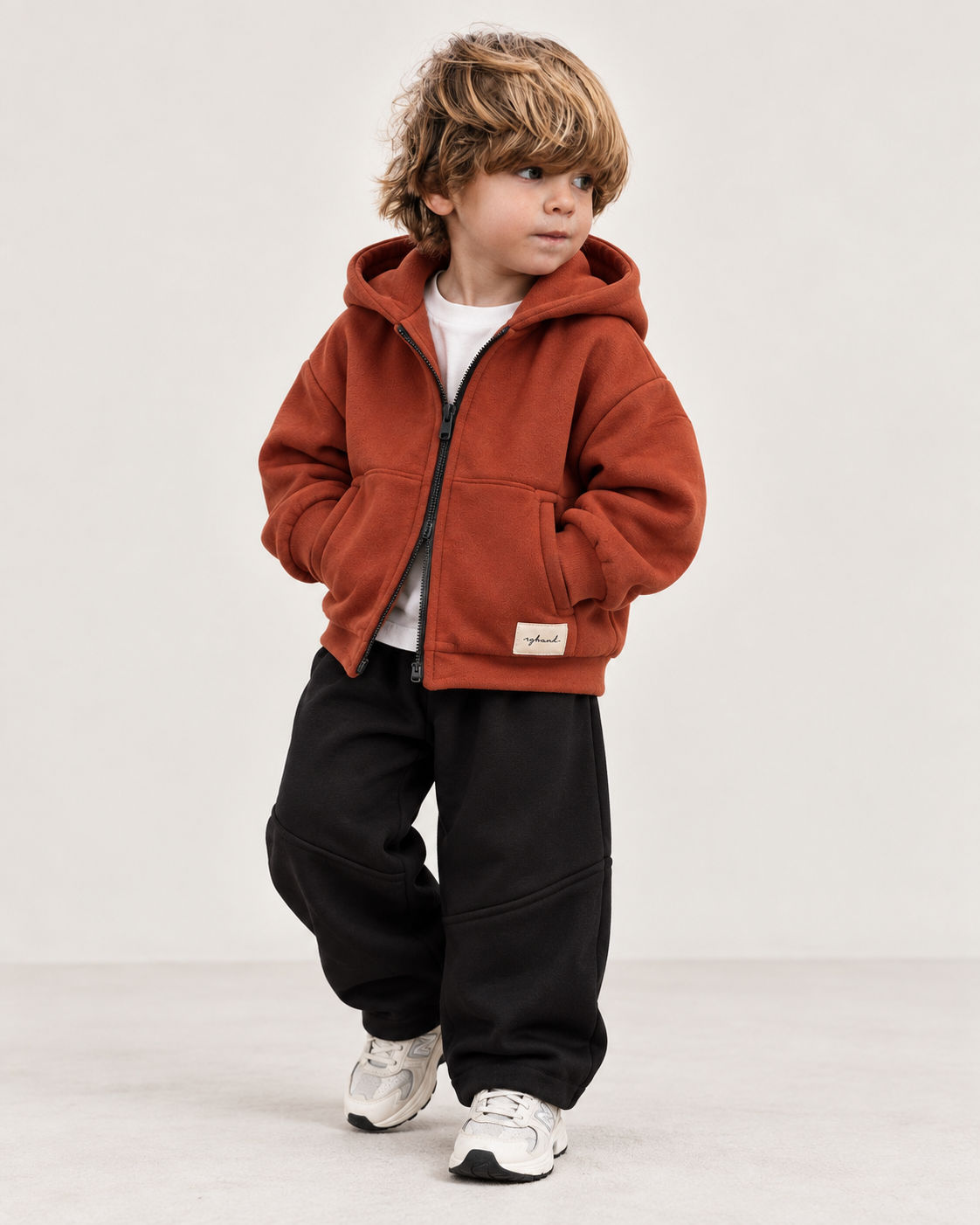 Bebek Bağcıklı Eşofman Pantolon | Cepli, Diz Dikişli | 6 Ay–4 Yaş | Siyah, Bordo | RG404 - SİYAH