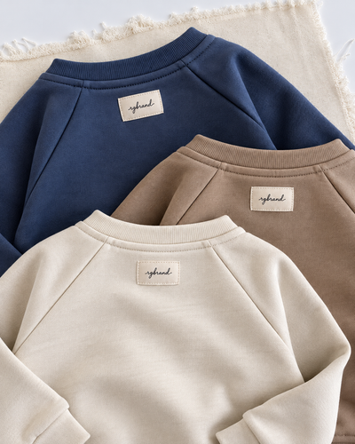 Milk Figürlü Düğmeli Omuz Bebek Sweatshirt | 6 Ay–4 Yaş | RG405 - İNDİGO