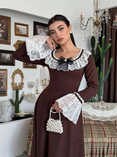 Ruyn Broş Detaylı Elbise