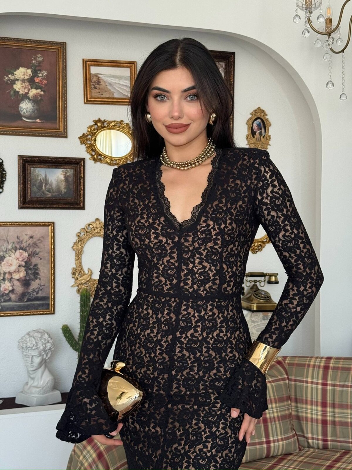 Rochie Ruyon cu detaliu de crăpături