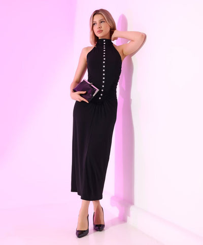 ROCHIE DETALIU BUTON LYCRA PLIN SANDY