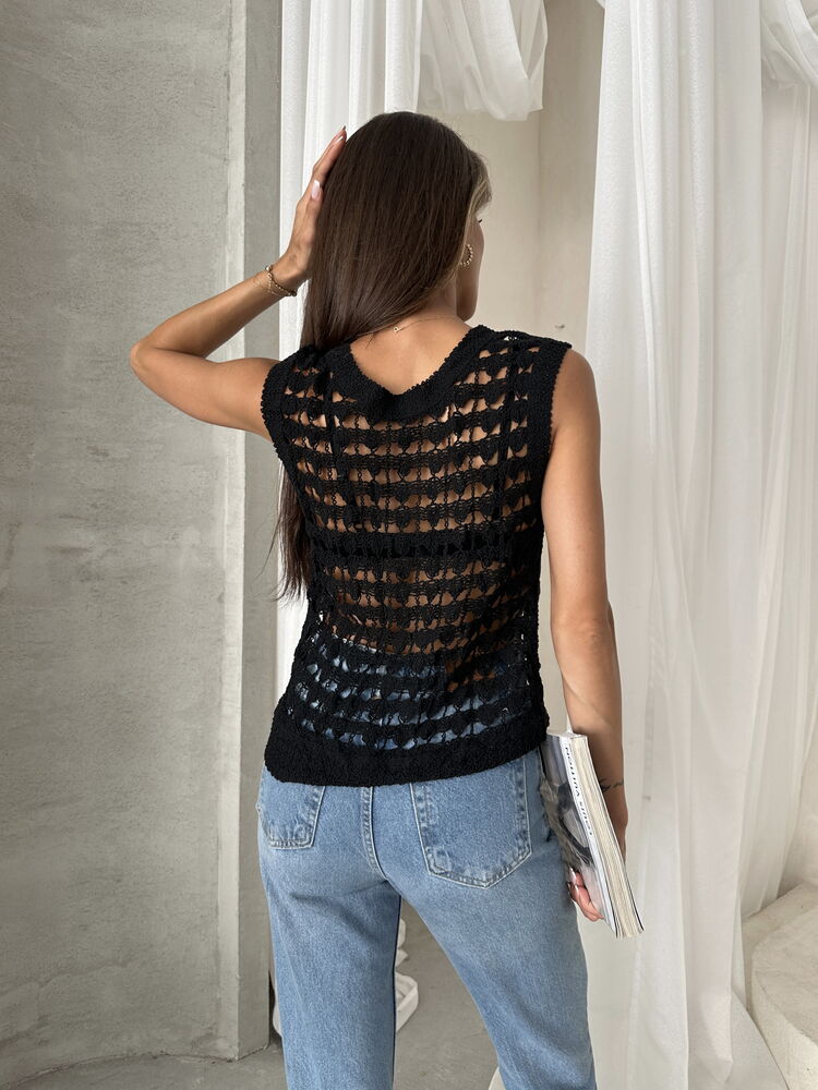 Wholesale Knit Vest - Black | TOPSHOW