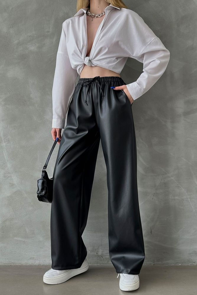 Leather Wholesale Pants - Black
