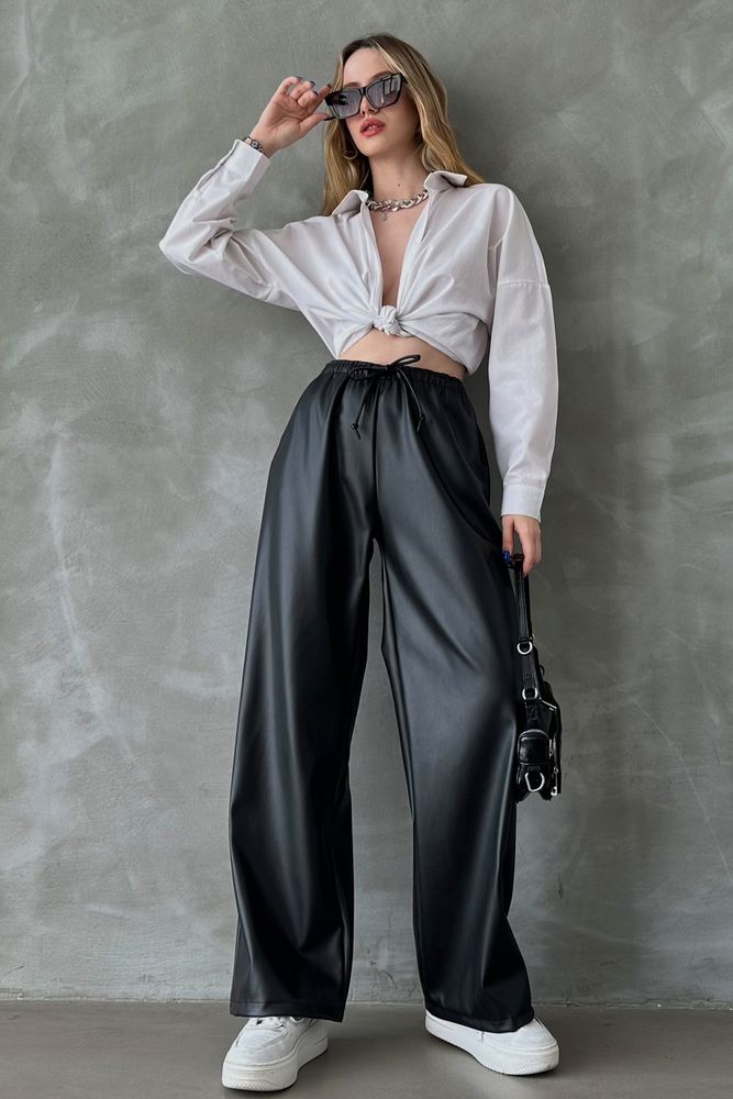 Leather Wholesale Pants - Black